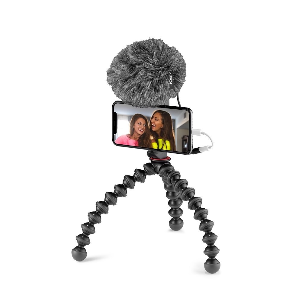 JOBY GorillaPod Creator Kit - Treppiede Flessibile per Smartphone e Fotocamere, Supporto GripTight Smart e Microfono Wavo Mobile, Nero