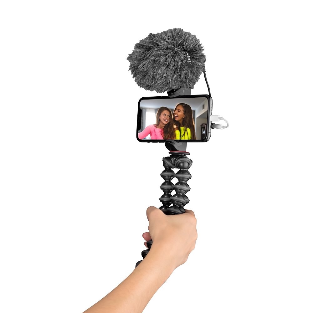 JOBY GorillaPod Creator Kit - Treppiede Flessibile per Smartphone e Fotocamere, Supporto GripTight Smart e Microfono Wavo Mobile, Nero
