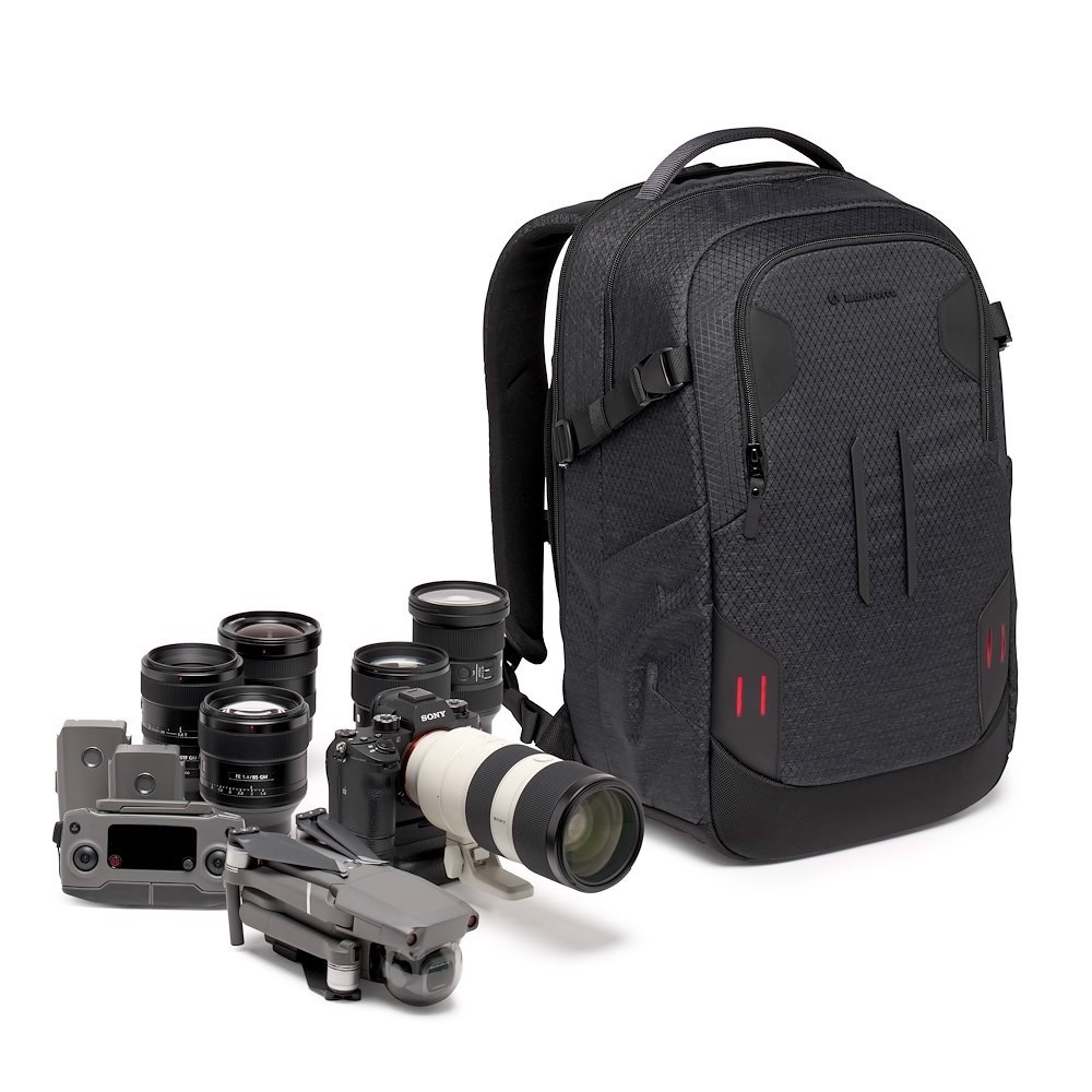 Manfrotto PRO Light Backloader M - Zaino Professionale per Fotocamere, Nero, Accesso Superiore e Posteriore, Doppio Attacco per Treppiede, Imbottito con Divisori Intercambiabili