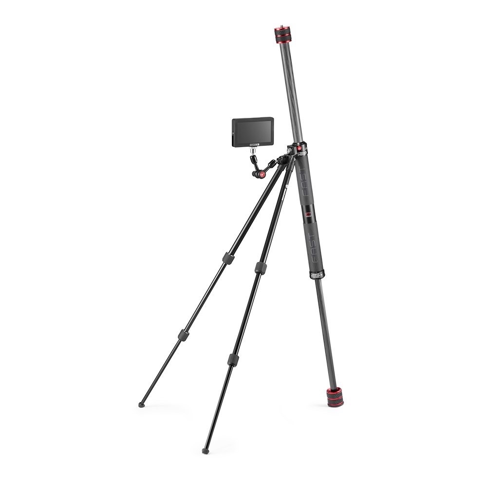 Manfrotto Gim-Pod Accessorio - Treppiede per Camera e Stabilizzatore in Alluminio Anodizzato, Gambe Rimovibili, Attacco Rapido, Ultra-leggero per CSC e Uso Dinamico