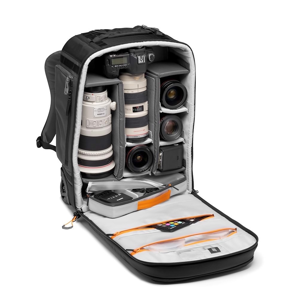 Lowepro Pro Trekker RLX 450 AW II - Zaino Convertibile Trolley per Fotocamera, Tessuto Riciclato, Compatibile con Laptop/Tablet da 15