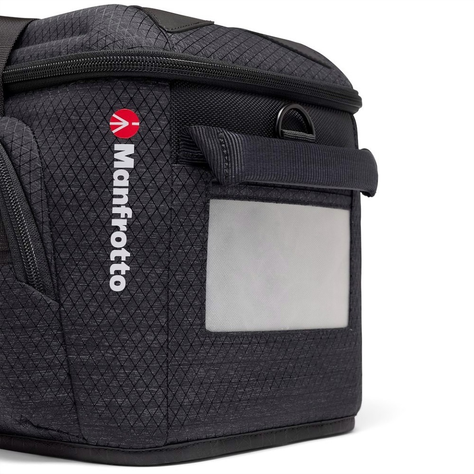 Manfrotto Pro Light Cineloader Small - Borsa a Spalla per Videocamera Professionale, Apertura Superiore, Grigio Scuro, Misura Small