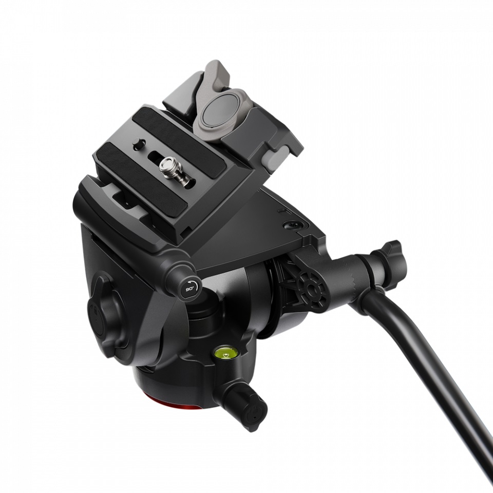 Manfrotto 500X Testa Video Fluida per Mirrorless - Portata 5 Kg, Base Piatta, Piastra Scorrevole a Sgancio Rapido, Movimenti Verticale e Orizzontale, Ideale per Creator e Social