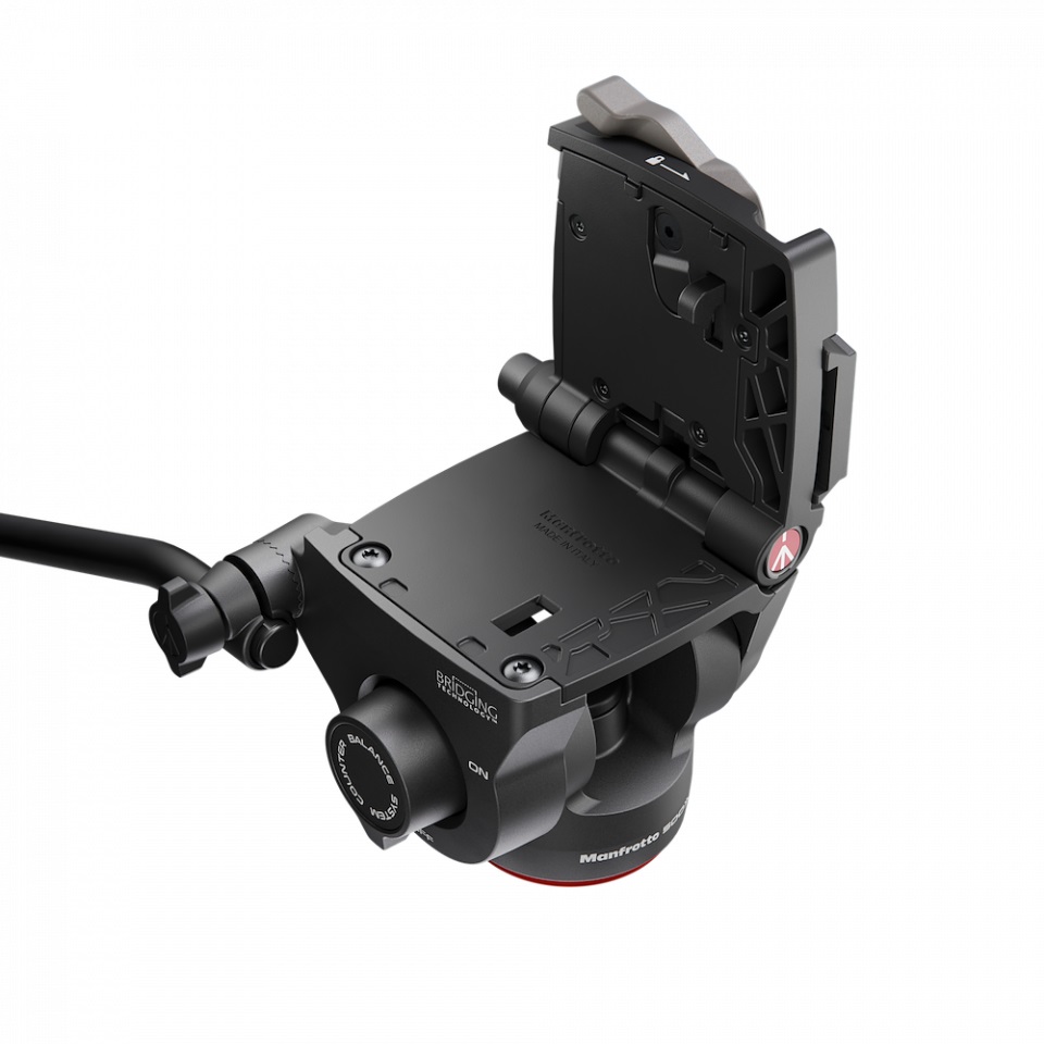 Manfrotto 500X Testa Video Fluida per Mirrorless - Portata 5 Kg, Base Piatta, Piastra Scorrevole a Sgancio Rapido, Movimenti Verticale e Orizzontale, Ideale per Creator e Social