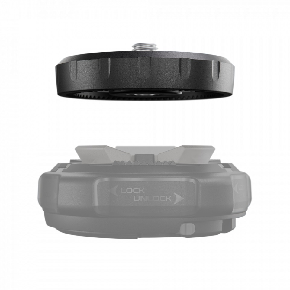 Manfrotto XCHANGE Plate - Piastra a Sgancio Rapido in Alluminio con Vite 3/8 Universale, Compatibile con XCHANGE Base per Setup Foto, Video e Luci