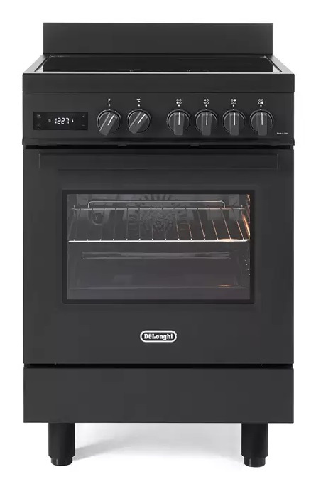 De Longhi PRO 66 MAL IN - Cucina Elettrica Induzione 4 Fuochi, Forno Elettrico Multifunzione 74L, Classe A, 60x60 cm