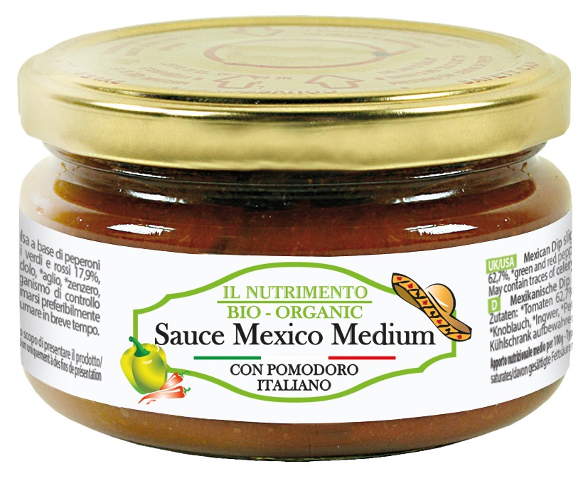 Probios Salsa Messicana Medium Biologica 180 g - Delicata con Peperoni e Spezie, Senza Glutine e Vegan