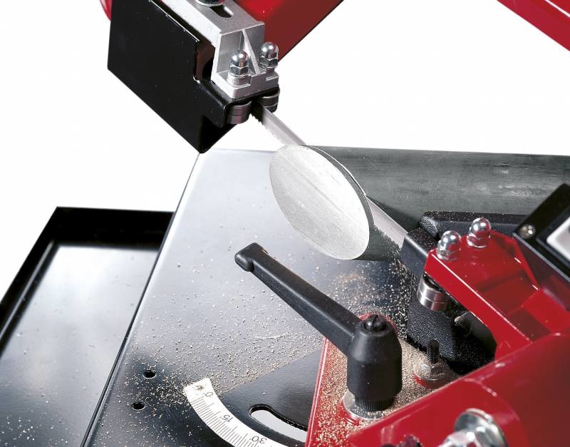 Femi 782 XL Segatrice a Nastro Professionale 950W, Capacità di Taglio 105mm, Angolazione Regolabile 0°-45°, Elettronica, Rosso