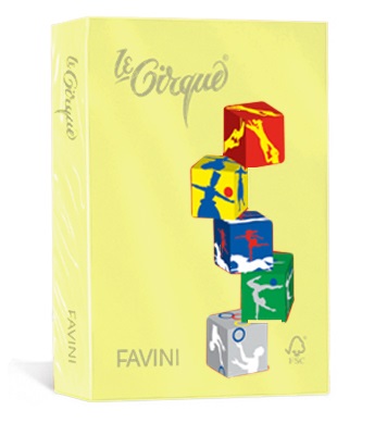 Favini Carta Le Cirque - A4 - 80 g/m² - Giallo Pastello 100 - 500 Fogli - Ecologica