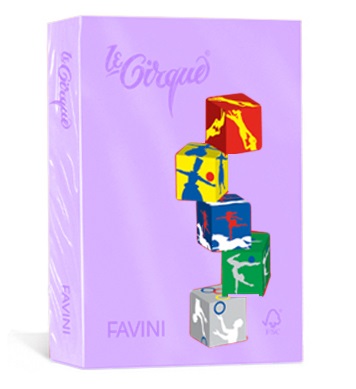 Favini Le Cirque Carta Colorata A4 80 g/m² Lilla Pastello 104 - Risma da 500 Fogli