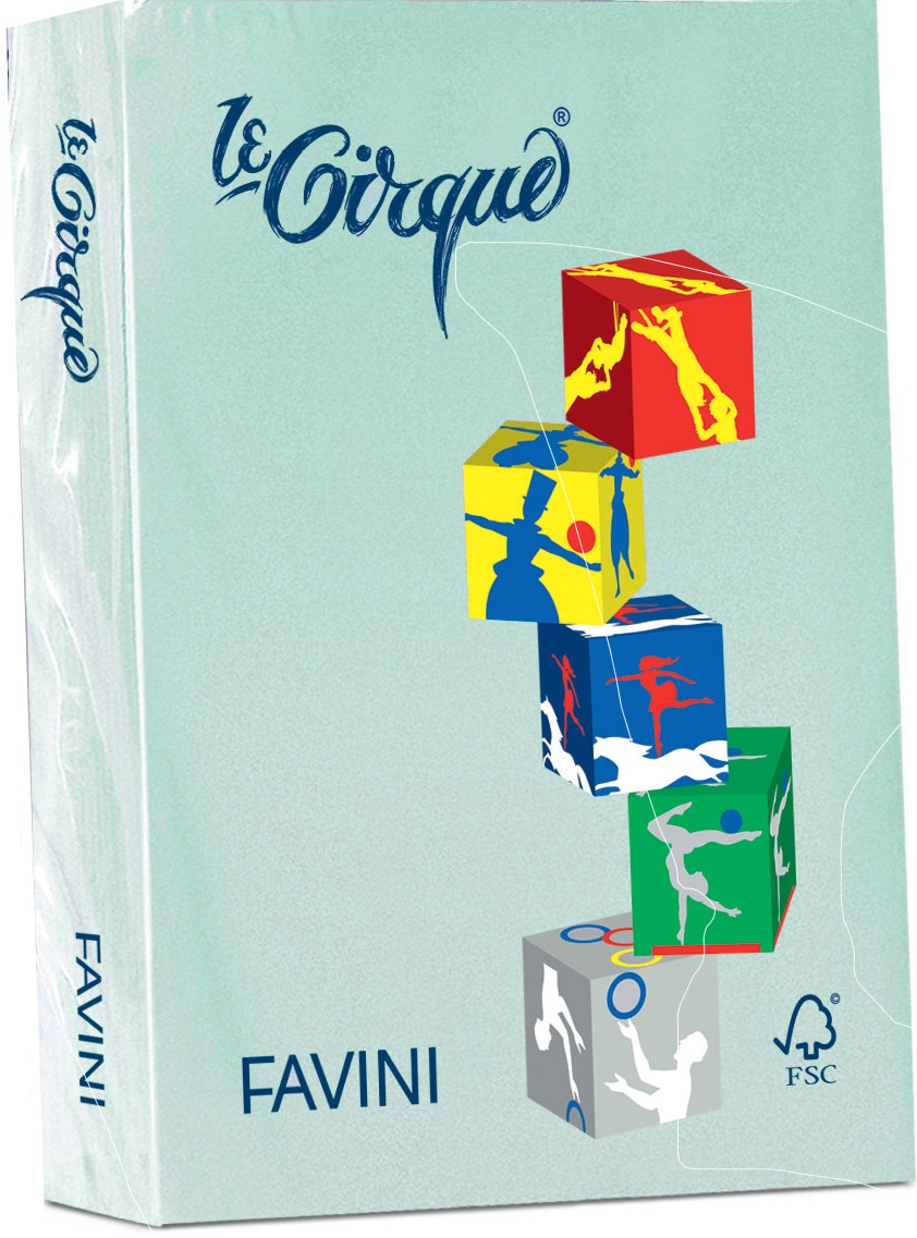 Favini Carta Le Cirque - A4 - 80 g/m² - Verde Pastello 107 - Risma da 500 Fogli