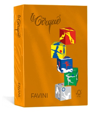 Favini Le Cirque Carta Colorata A4 80 g/m² Arancio Tropico 205 - 500 Fogli