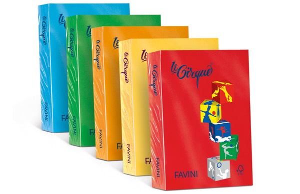 Favini Le Cirque Carta Colorata A3 160 g/m² Arancio Tropico 205 - Risma da 250 Fogli Certificata FSC