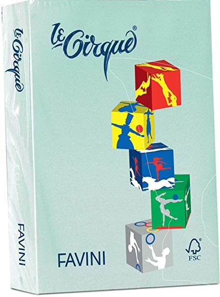 Favini Carta Le Cirque A3 80 g/m² Verde Pastello 107 - Risma da 500 Fogli - Acid Free e Chlorine Free