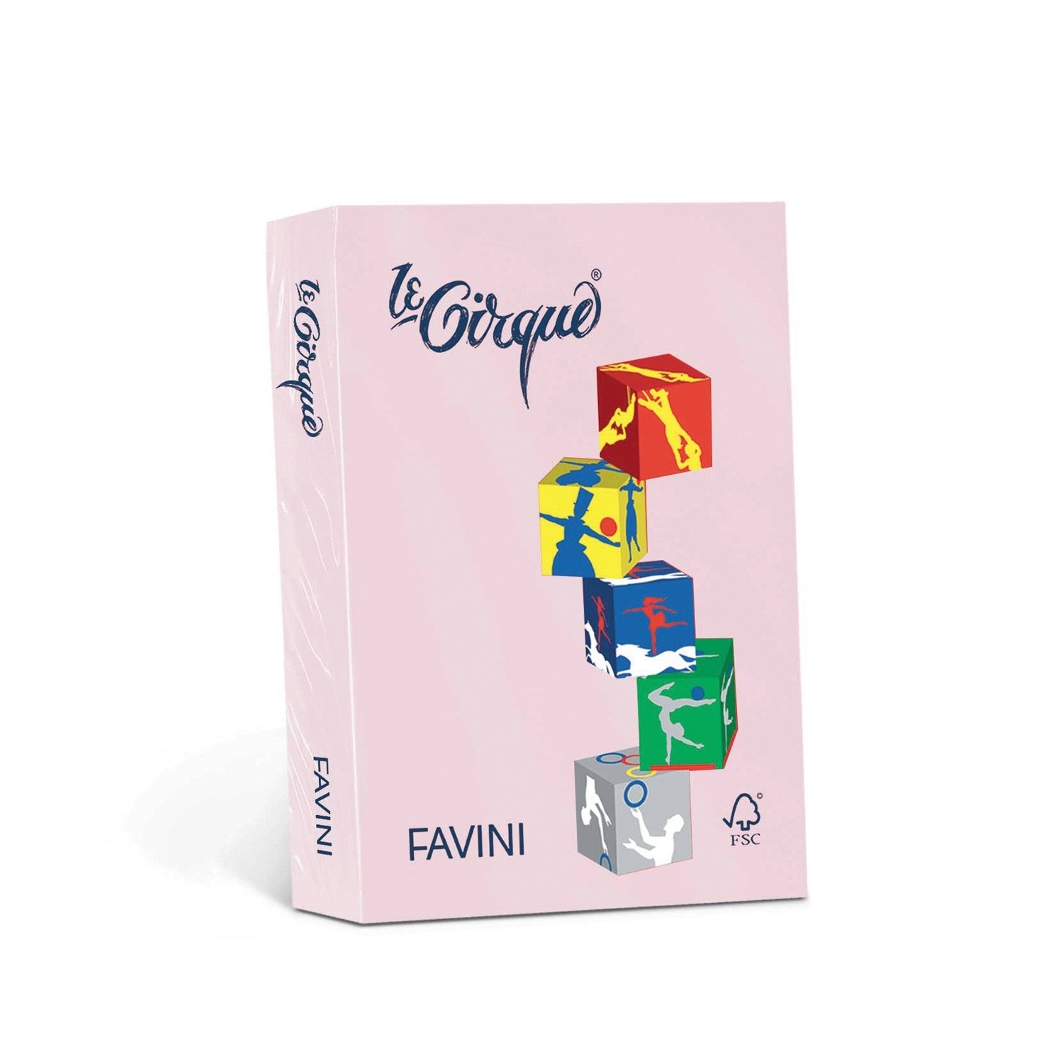 Favini Carta Le Cirque A3 - 80 g/m² - Rosa pastello 108 - Risma da 500 fogli - Certificata FSC