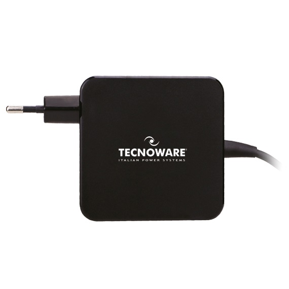 Tecnoware FAU17563 Alimentatore Universale USB-C 65W Nero - Compatibile con Notebook, Ultrabook, Tablet e Smartphone