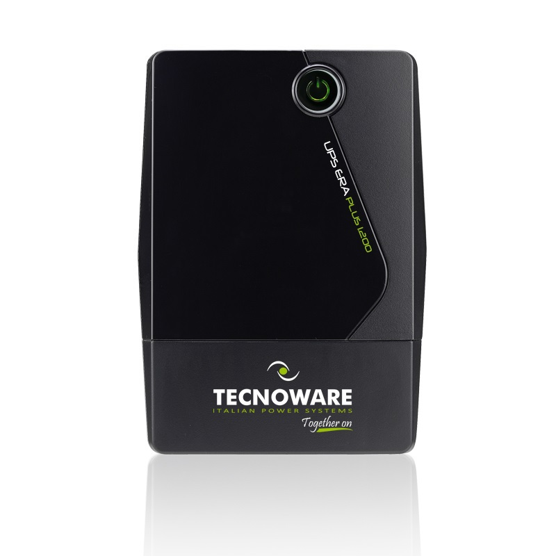 Tecnoware FGCERAPL1202SCH Gruppo di Continuità UPS Era Plus 1200VA 840W Line Interactive con Batteria 12V 9Ah e 2 Prese Schuko