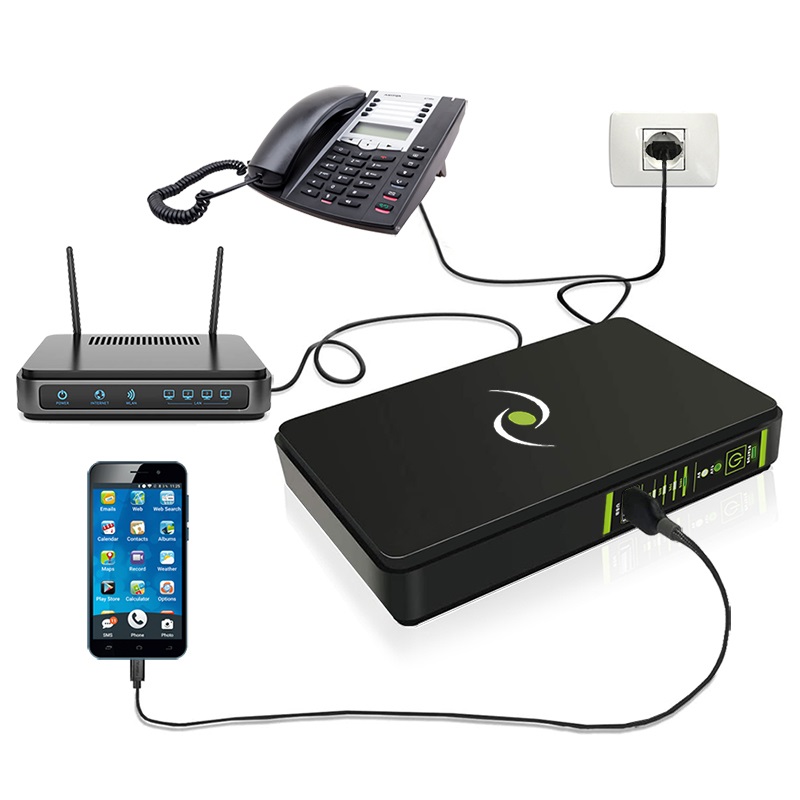 Tecnoware FGCERAPLDC252 Gruppo di Continuità (UPS) Standby (Offline) 18 W, 110-240 V, Batteria Ioni di Litio 8800 mAh, Autonomia fino a 240 minuti