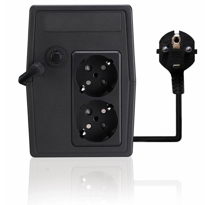 Tecnoware FGCERAPL602SCH Gruppo di Continuità UPS Linea Interattiva 600 VA / 420 W con 2 Prese Schuko e Autonomia Fino a 15 Minuti