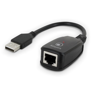 Atlantis Land A02-UTL20 Adattatore USB 2.0 a Ethernet LAN Fast 10/100Mbps - Nero