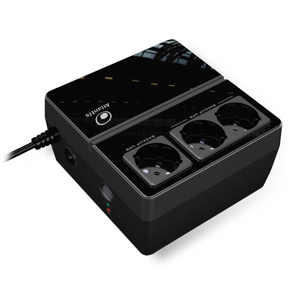 Atlantis Land A03-PS700 Gruppo di Continuità (UPS) Off-Line 700 VA 300 W con 3 Prese Schuko e Batteria 12V 4.5Ah