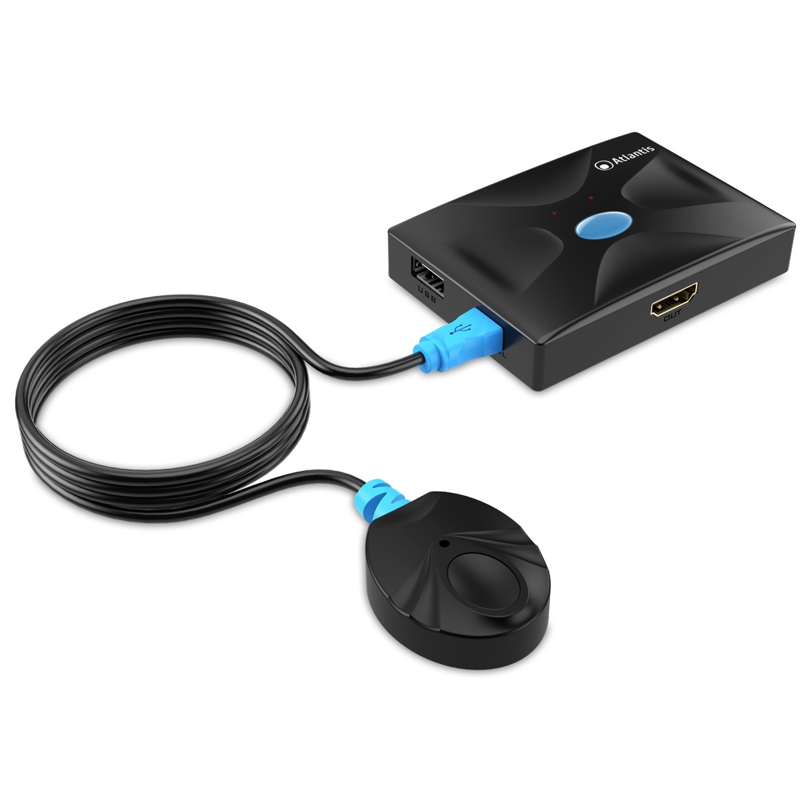 Atlantis Land P021-MTHK02 Switch KVM HDMI a 2 Porte con Supporto USB e Risoluzione Fino a 3840x2160