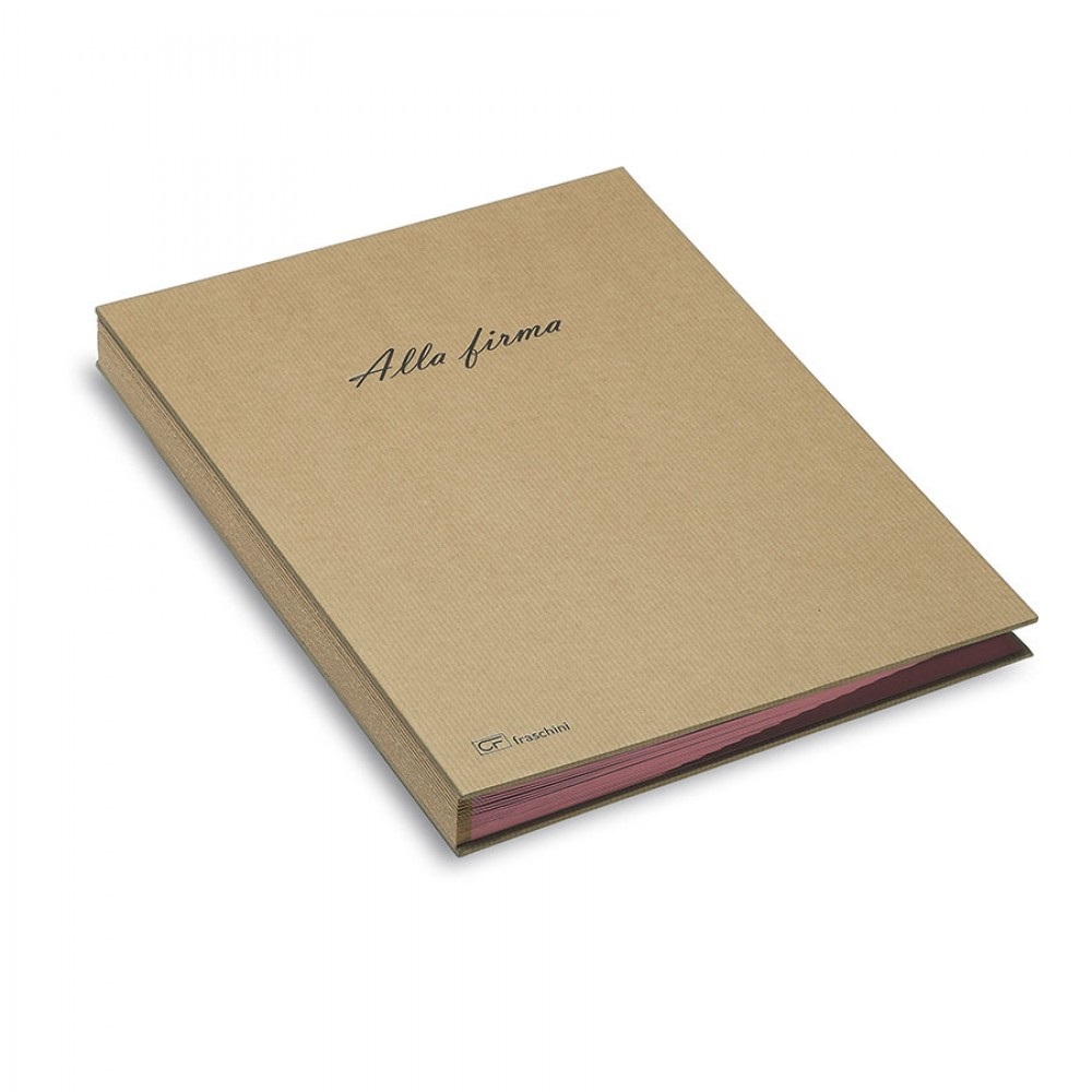 Fraschini Libro Firma Eco 18 Intercalari 24x34 cm in Carta Riciclata Avana