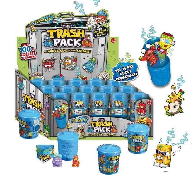 Giochi Preziosi Trash Pack 68043 - Set di 2 Figure in Bidone della Spazzatura, Personaggi Divertenti e di Collezione