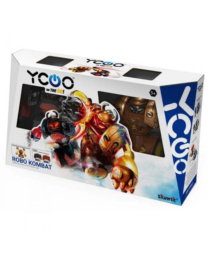 Rocco Giocattoli Robo Kombat Vichinghi - Giocattolo Interattivo con 2 Robot, Armatura Removibile, Occhi a LED e Pugno Potenziato