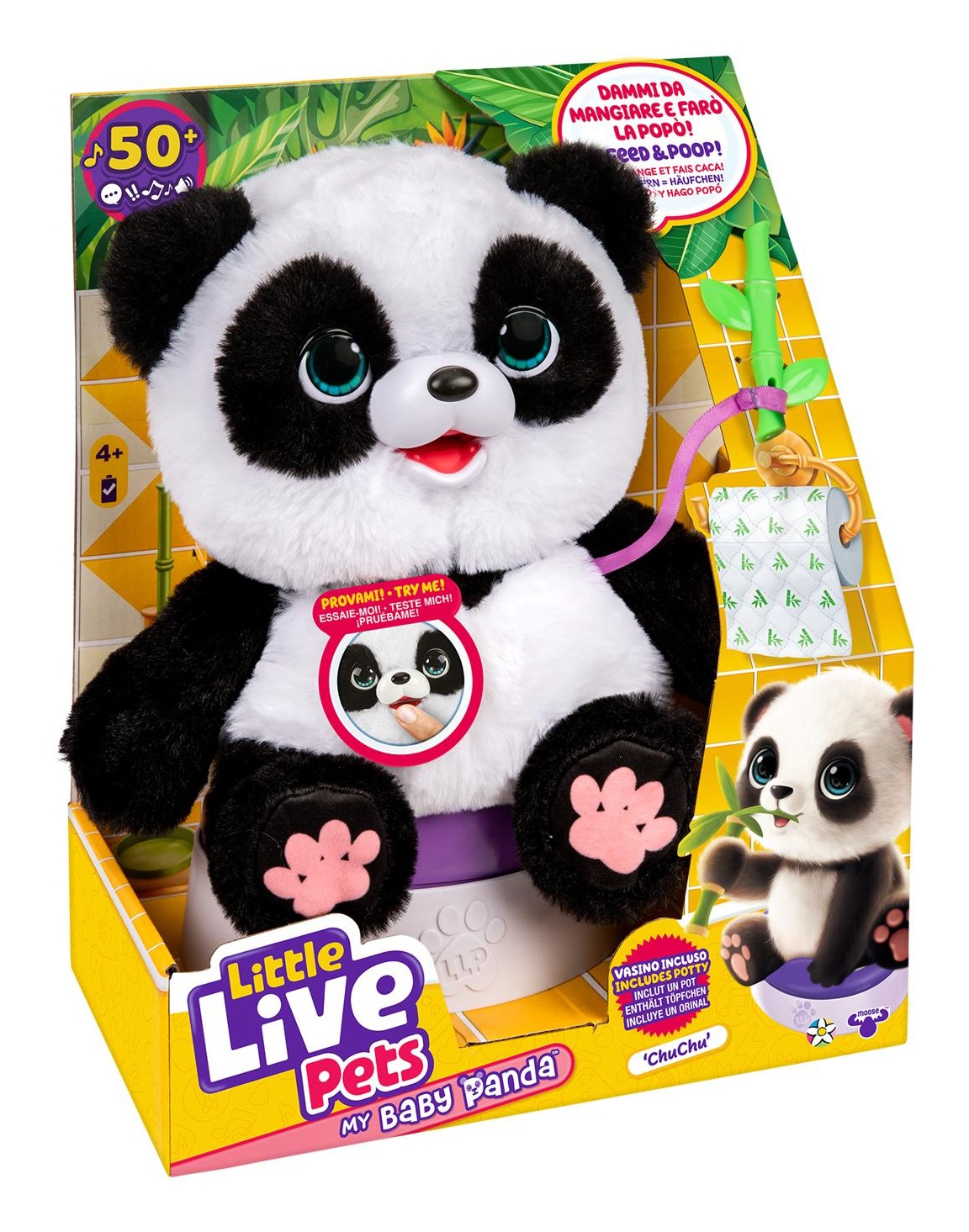 Rocco Giocattoli Little Live Pets My Baby Panda Interattivo 30cm con Suoni e Vasino