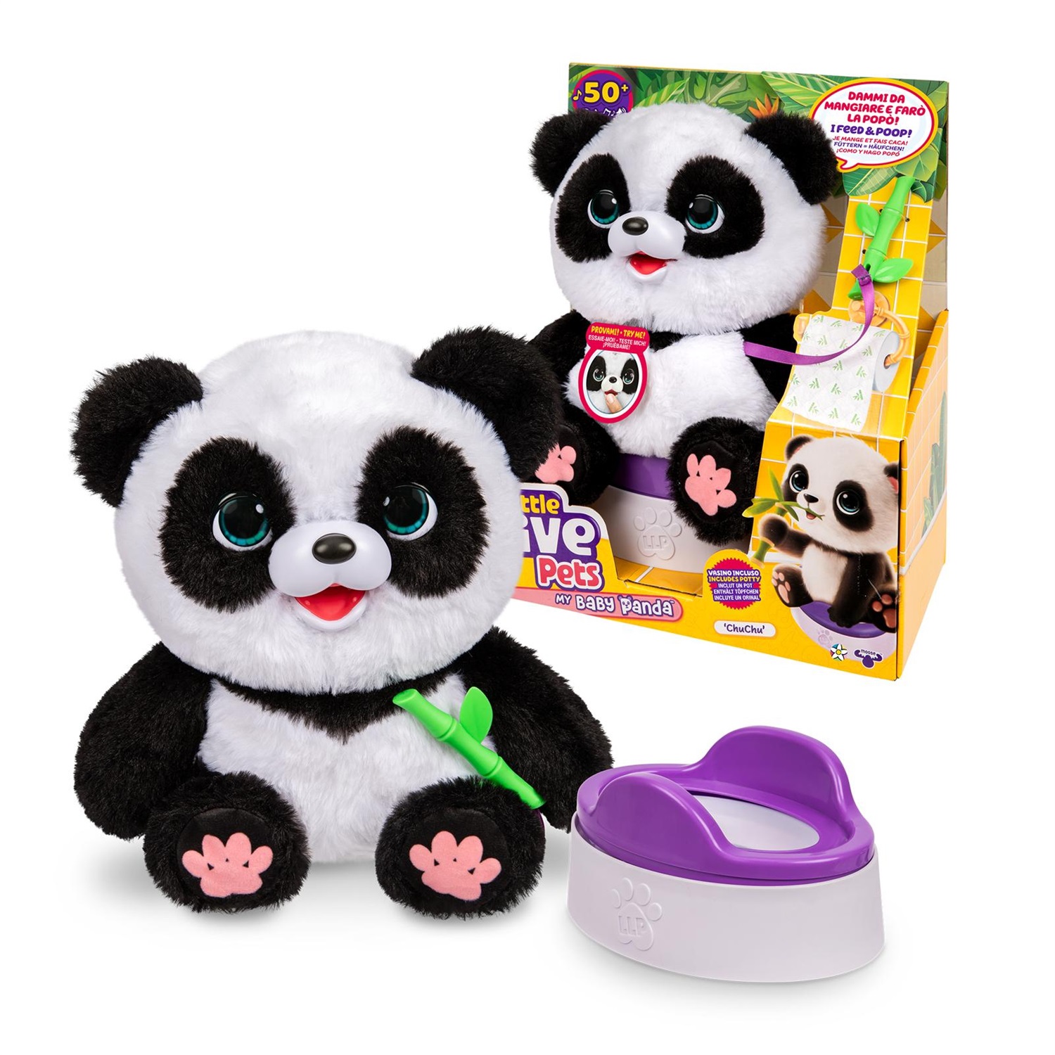 Rocco Giocattoli Little Live Pets My Baby Panda Interattivo 30cm con Suoni e Vasino