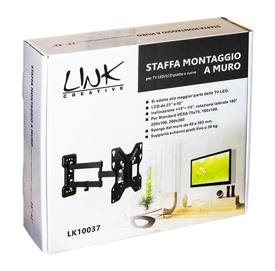 Link LK10037 Staffa a Muro Orientabile per TV 23-42