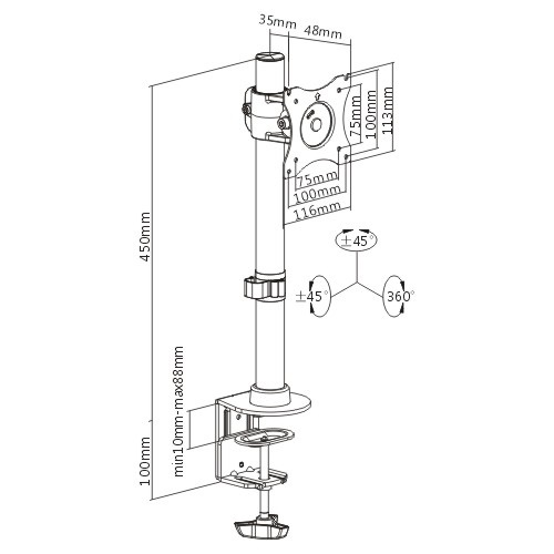 Link&Bikini LKBR05 - Supporto da Tavolo per TV e Monitor 13-27