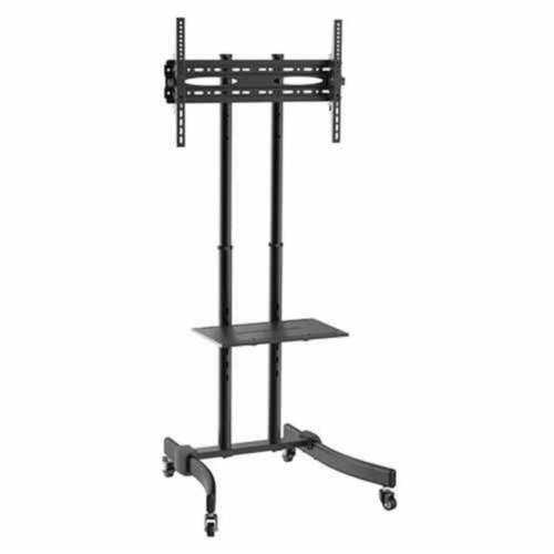 Link LKBR22 Supporto TV con Ruote e Ripiano per TV da 37'' a 70'' - Nero, Regolabile in Altezza