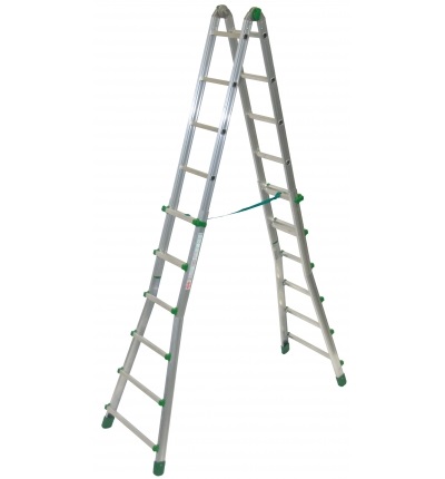 FACAL Super Pro 600 Range Scala Telescopica in Alluminio 6 6 Gradini Altezza Max 6,1 m Portata 100 kg