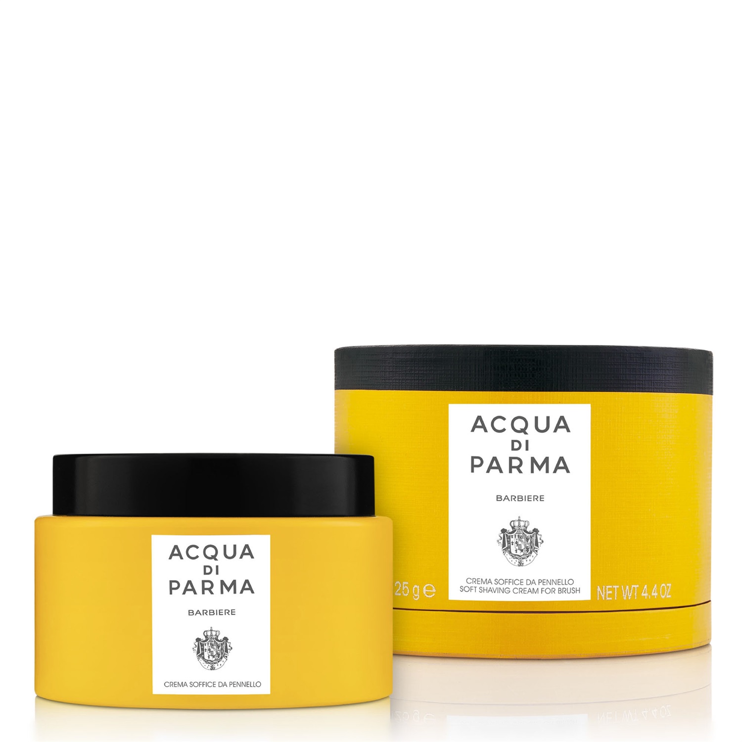 Acqua di Parma Crema da Rasatura Soffice da Pennello 125 g - Formula Idratante con Olio di Melograno
