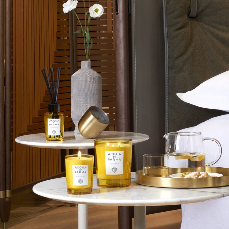 Acqua di Parma Buongiorno - Candela Profumata 500 g con Aromi Freschi della Campagna Italiana