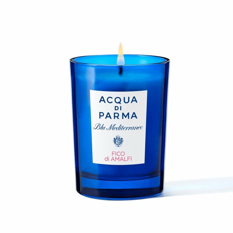 Acqua di Parma Blu Mediterraneo Fico di Amalfi Candela Profumata 200g - Bicchiere in Vetro Blu