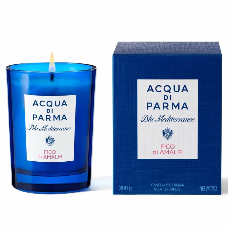 Acqua di Parma Blu Mediterraneo Fico di Amalfi Candela Profumata 200g - Bicchiere in Vetro Blu