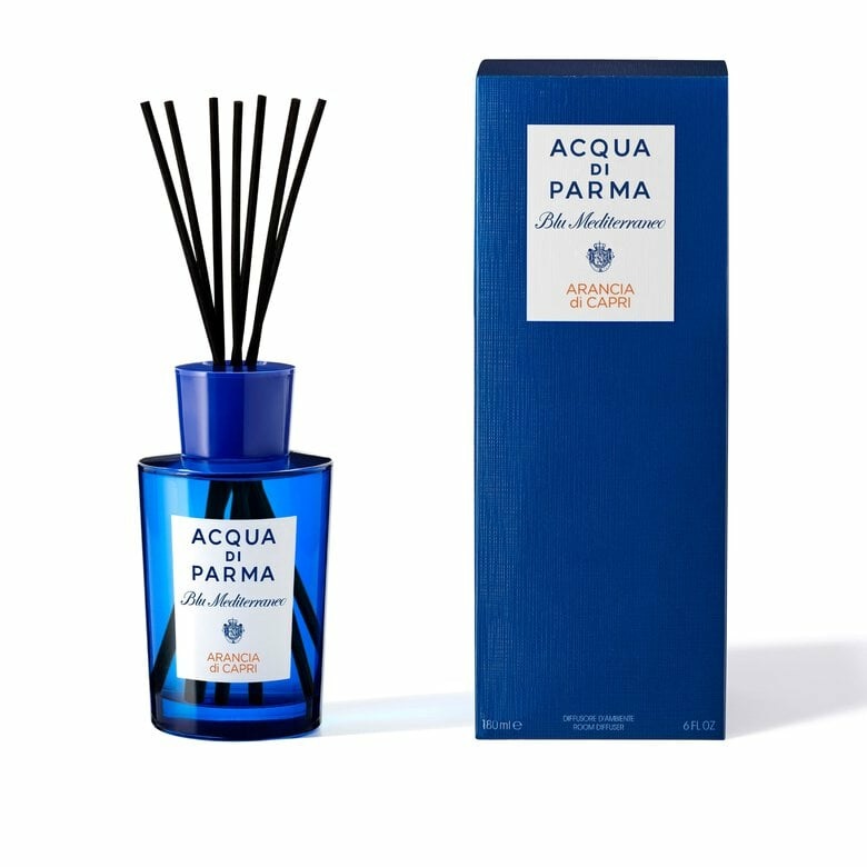 Acqua di Parma Blu Mediterraneo Arancia di Capri Diffusore di Profumo 180ml - Flacone in Vetro Blu con Note Rilassanti