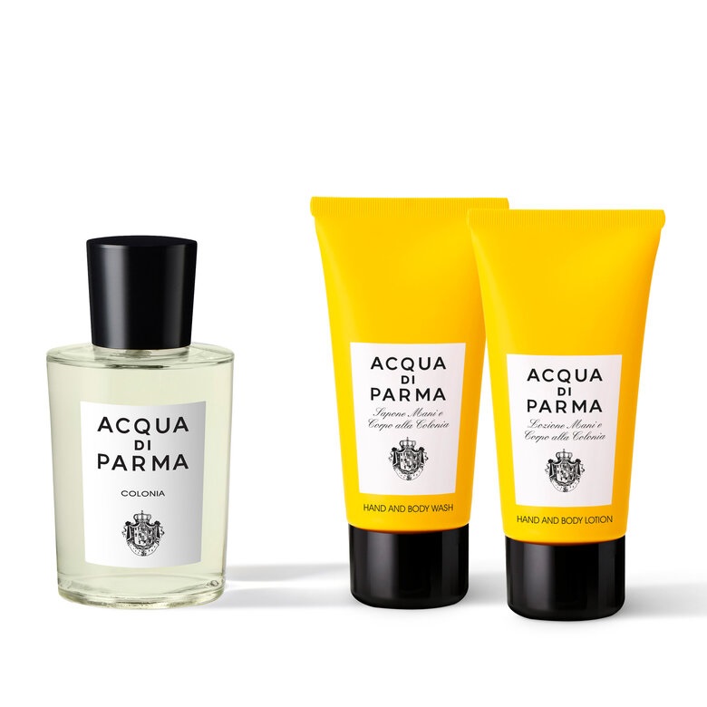 Acqua di Parma Colonia Gift Set - Eau de Cologne 100 ml, Sapone Mani e Corpo 75 ml, Lozione Mani e Corpo 75 ml