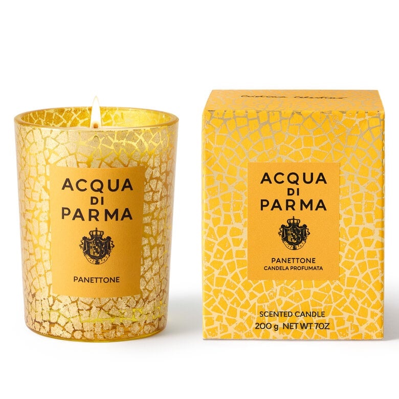 Acqua di Parma Candela Profumata Panettone 200g - Design Elegante di Cristina Celestino