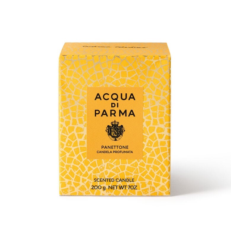 Acqua di Parma Candela Profumata Panettone 200g - Design Elegante di Cristina Celestino