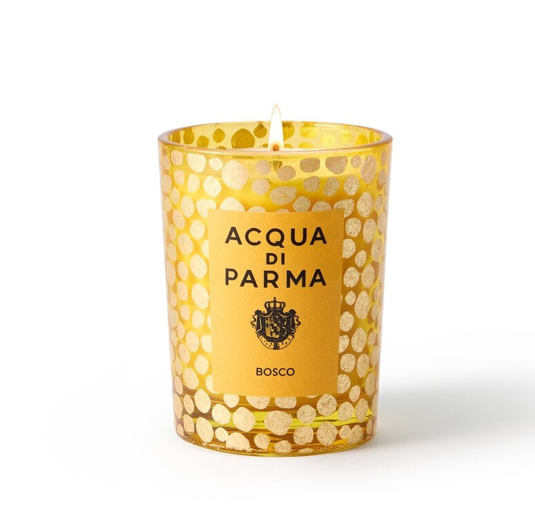 Acqua di Parma Candela Profumata Bosco 200g - Design Elegante in Vetro Decorato