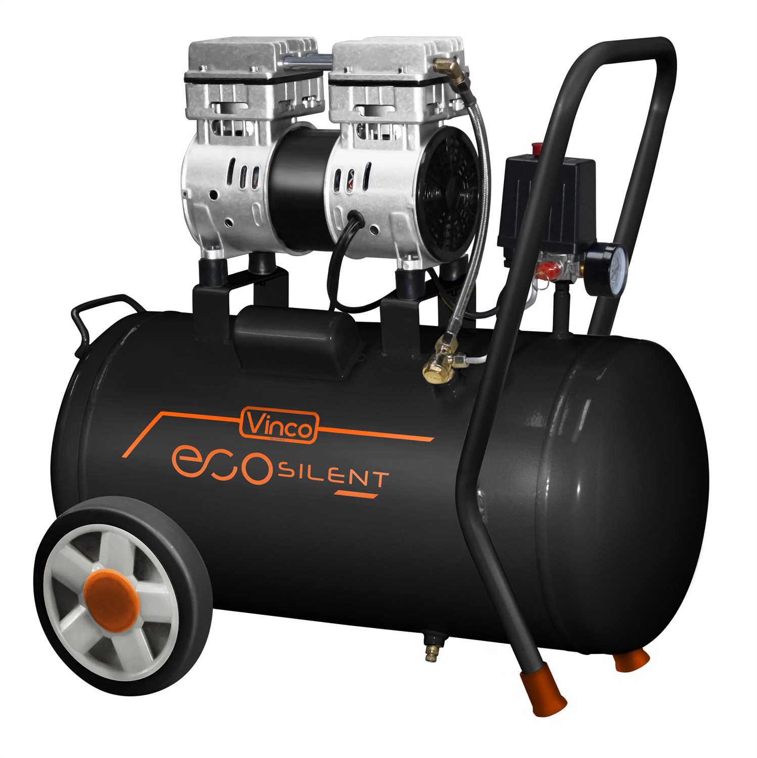 Vinco KWU750-50 Compressore Silenziato Portatile 750 W 50L Oil-Free 59 dB