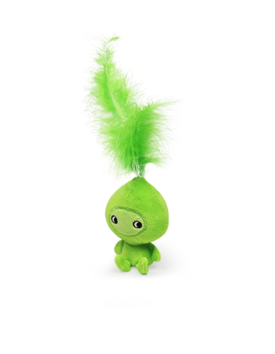 United Pets AromaStories Gemma - Peluche Morbido con Squeaker e Essenza Calmante per Gatti e Cani Piccoli, Verde