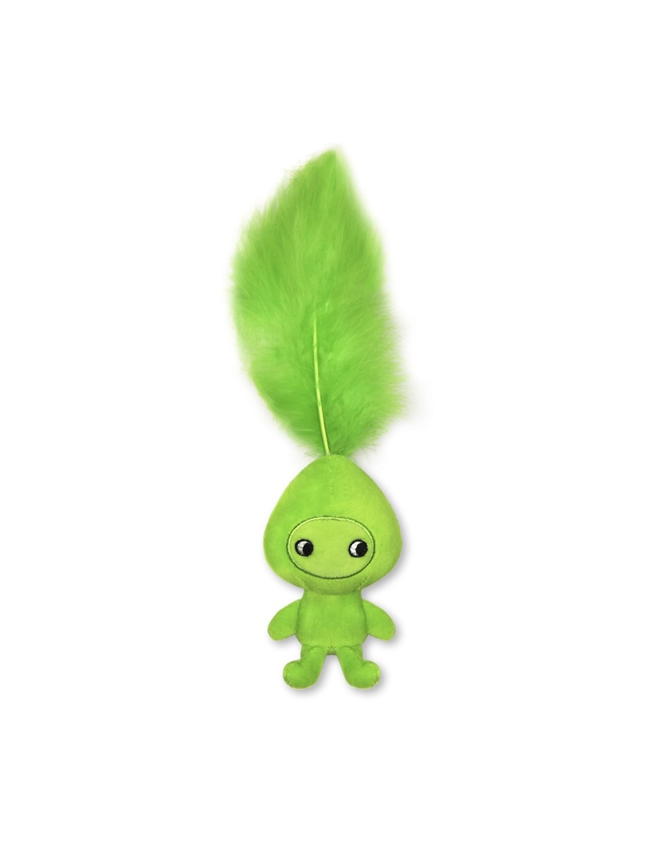 United Pets AromaStories Gemma - Peluche Morbido con Squeaker e Essenza Calmante per Gatti e Cani Piccoli, Verde