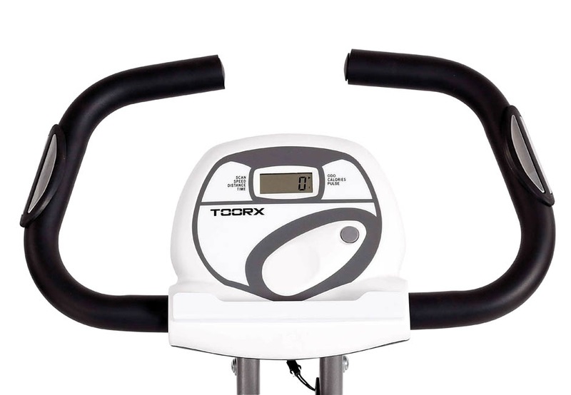 Toorx Cyclette BRX Compact - Salvaspazio, Volano 6 kg, Peso Max 100 kg, Console LCD, Sella Ampia con Schienale Reclineabile