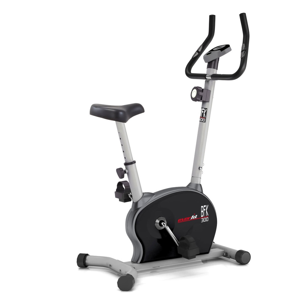 Everfit Cyclette BFK-300 Magnetica con Display LCD, Regolazione Manuale su 8 Livelli, Volano da 4 kg