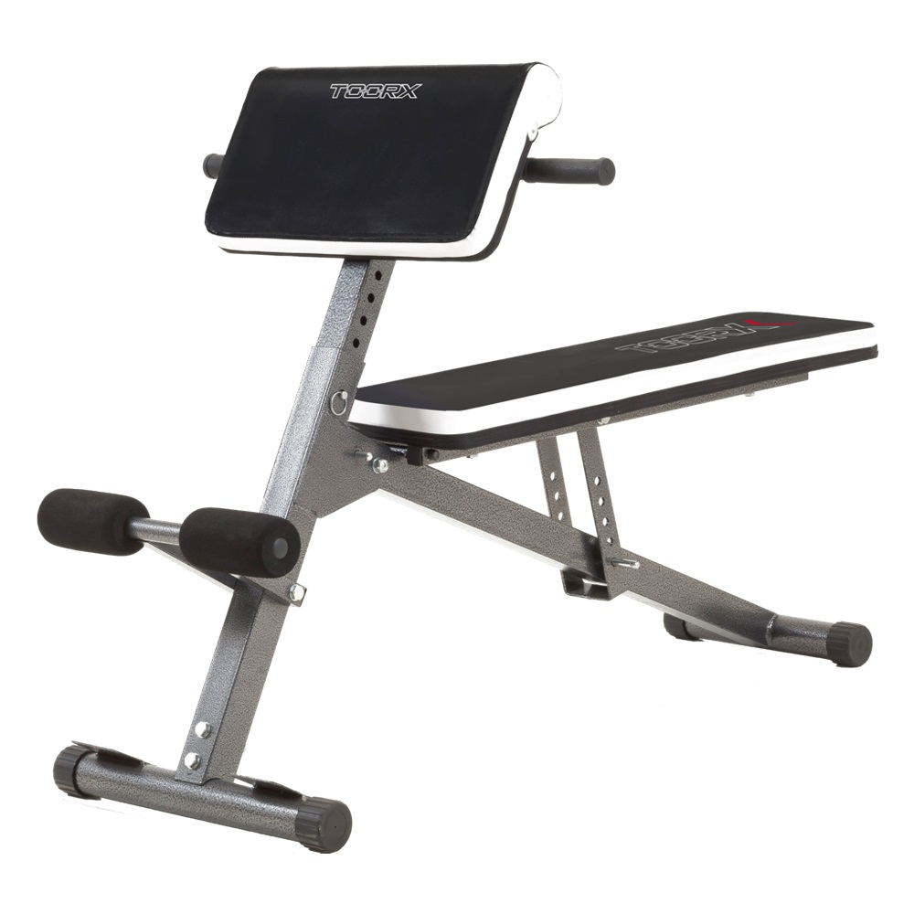 Toorx WBX-40 Panca Multifunzione con Arm Curl - Piana e Inclinabile, Richiudibile, Sedile Imbottito, 110 kg